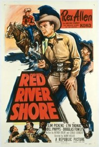 t104 RED RIVER SHORE linen one-sheet movie poster '53 Rex Allen, Slim Pickens