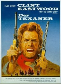 t221 OUTLAW JOSEY WALES linen German movie poster '76 Clint Eastwood
