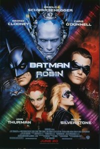 4607 BATMAN & ROBIN DS advance one-sheet movie poster '97 Clooney, Thurman