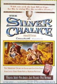 1593 SILVER CHALICE one-sheet movie poster '55 Mayo, 1st Paul Newman!