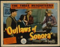 t298 OUTLAWS OF SONORA title lobby card '38 The Three Mesquiteers!