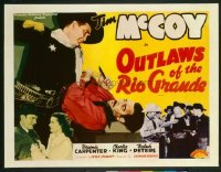 t151 OUTLAWS OF THE RIO GRANDE half-sheet movie poster '41 Tim McCoy