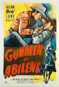 t268 GUNMEN OF ABILENE linen one-sheet movie poster '50 Allan Rocky Lane