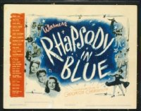 3518 RHAPSODY IN BLUE 8 lobby cards '45 Robert Alda, Al Jolson