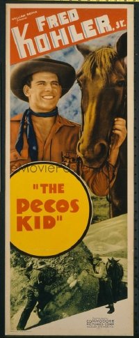 t111 PECOS KID insert movie poster '35 Fred Kohler Jr. w/horse!