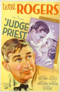 352 JUDGE PRIEST paperbacked 1sheet