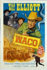 t294 WACO linen one-sheet movie poster '52 William Wild Bill Elliott