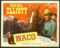 t297 WACO half-sheet movie poster '52 Wild Bill Elliott w/smoking gun!
