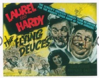 VHP7 177 FLYING DEUCES glass lantern coming attraction slide '39 Laurel & Hardy!