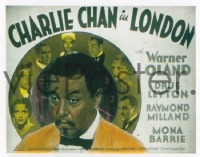 VHP7 185 CHARLIE CHAN IN LONDON glass lantern coming attraction slide '34 Warner Oland