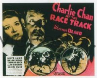 VHP7 188 CHARLIE CHAN AT THE RACE TRACK glass lantern coming attraction slide '36 Oland