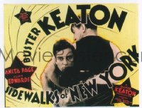 VHP7 153 SIDEWALKS OF NEW YORK glass lantern coming attraction slide '31 Buster Keaton