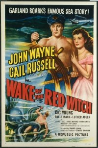 JW 242 WAKE OF THE RED WITCH 1sh R52 seafaring John Wayne!