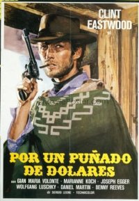 #358 FISTFUL OF DOLLARS Argentinean poster R70s Eastwood!