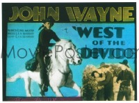JW 062 WEST OF THE DIVIDE glass lantern coming attraction slide '34 John Wayne