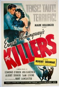 #110 KILLERS 1sheet46 Burt Lancaster, Gardner