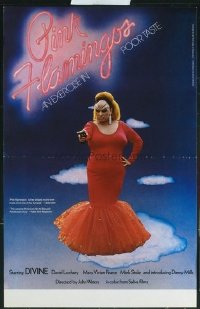 755 PINK FLAMINGOS 11x17 '72 Divine, Mink Stole, John Waters' classic exercise in poor taste!