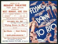 #159 FLYING DOWN TO RIO Aust herald '33 Rogers, Astaire!