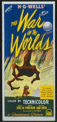 332 WAR OF THE WORLDS ('53) Aust daybill