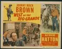 t005 WEST OF THE RIO GRANDE 8 movie lobby cards '44 Johnny Mack Brown