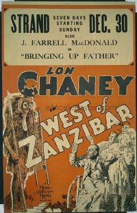 195 WEST OF ZANZIBAR ('28) paperbacked WC