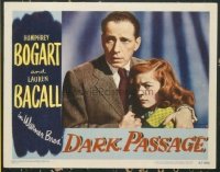 2138 DARK PASSAGE lobby card '47 Humphrey Bogart, Lauren Bacall