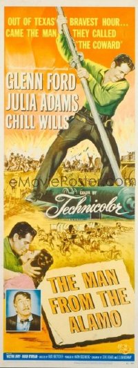 t099 MAN FROM THE ALAMO insert movie poster '53 Bud Boetticher, Ford