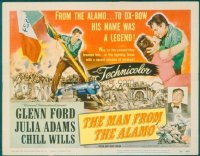 t095 MAN FROM THE ALAMO title lobby card '53 Bud Boetticher, Ford