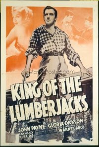 1561 KING OF THE LUMBERJACKS one-sheet movie poster '40 John Payne, Dickson