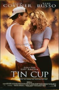 4695 TIN CUP one-sheet movie poster '96 Kevin Costner, Rene Russo, golf!