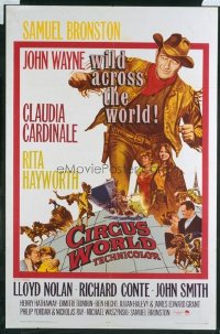 JW 304 CIRCUS WORLD one-sheet movie poster '65 John Wayne, Claudia Cardinale