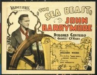 1312 SEA BEAST title lobby card '26 John Barrymore, Dolores Costello