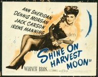 1320 SHINE ON HARVEST MOON title lobby card '44 sultry Ann Sheridan!