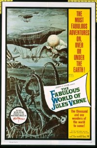 1534 FABULOUS WORLD OF JULES VERNE one-sheet movie poster '61 cool image!