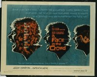 3406 FACE IN THE CROWD half-sheet movie poster '57 Andy Griffith, Neal