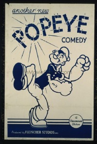 168 ANOTHER NEW POPEYE COMEDY ('39) linen 1sheet