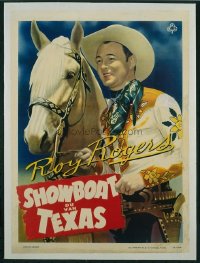 t226 ROY ROGERS linen Belgian movie poster '40s great image w/Trigger!
