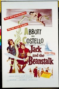 1555 JACK & THE BEANSTALK one-sheet movie poster '52 Abbott & Costello!