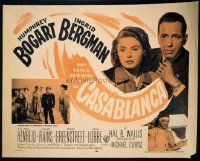 VHP7 056 CASABLANCA half-sheet movie poster R56 Humphrey Bogart, Ingrid Bergman