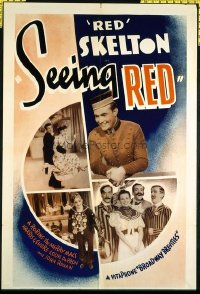 1590 SEEING RED one-sheet movie poster '39 Red Skelton, Broadway Breveties