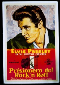 VHP7 440 JAILHOUSE ROCK linen Argentinean movie poster '57 Elvis Presley!