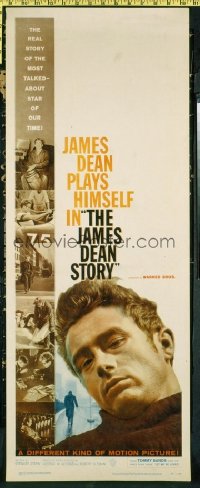 3337 JAMES DEAN STORY insert movie poster '57 Was he Rebel or Giant?
