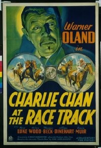 084 CHARLIE CHAN AT THE RACE TRACK linen 1sheet