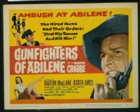 t264 GUNFIGHTERS OF ABILENE title lobby card '59 Buster Crabbe