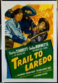t480 TRAIL TO LAREDO linen one-sheet movie poster '48 The Durango Kid!