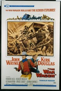 JW 312 WAR WAGON one-sheet movie poster '67 John Wayne, Kirk Douglas