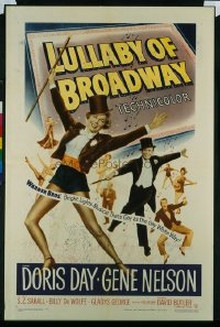1565 LULLABY OF BROADWAY one-sheet movie poster '51 Doris Day, Gene Nelson