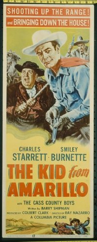t280 KID FROM AMARILLO insert movie poster '51 Starrett, Burnette
