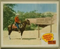 t431 RANGER OF CHEROKEE STRIP movie lobby card '49 Monte Hale w/horse!