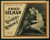 t433 RANGER'S ROMANCE title lobby card '27 Fred Gilman with sweetie!